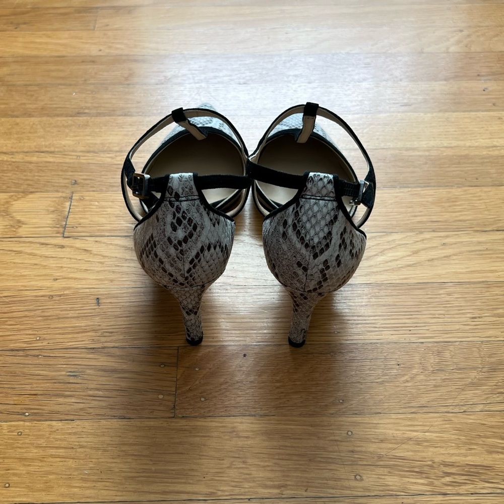 Franco Sarto Python Snake Ankle T-Strap Shoes Siz… - image 2